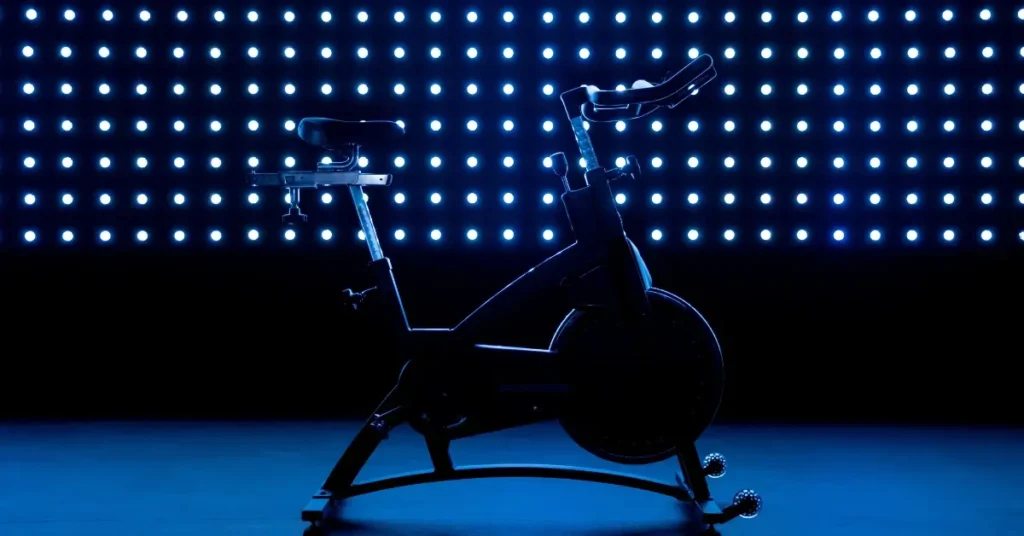 Spinning bike with epic LEDs around it