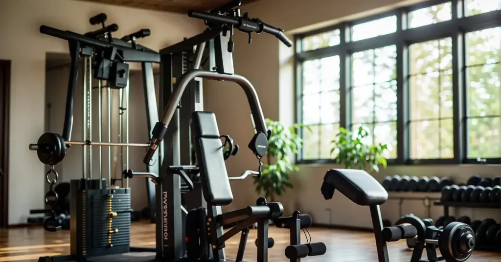 Weider home gym with a butterfly